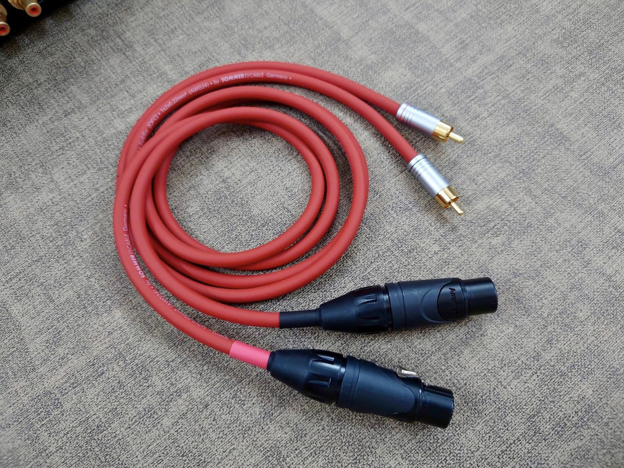 Dây tín hiệu XLR female sang RCA Sommer lõi đồng 6N