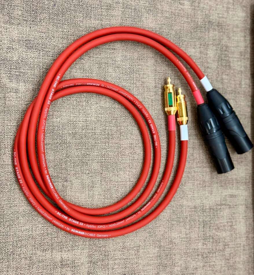 Dây tín hiệu Sommer Stage 22 XLR sang RCA chuẩn Analog