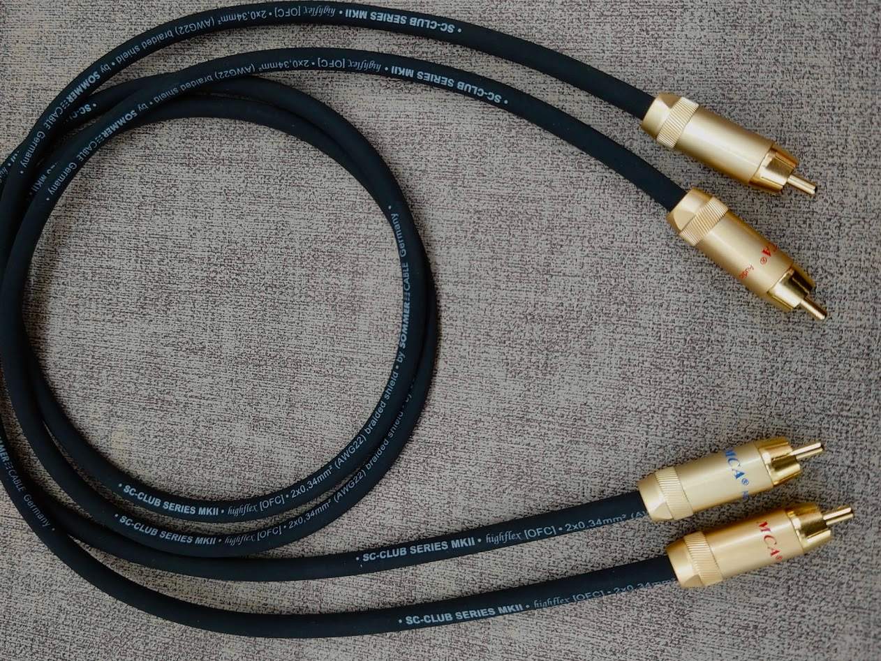 Dây tín hiệu RCA Sommer Club MKII jack AV MCA - Đức